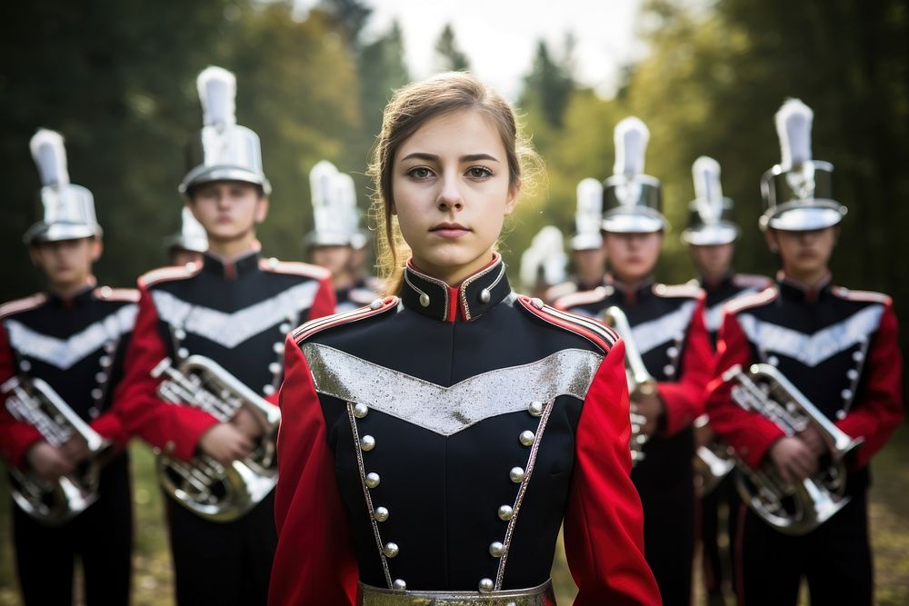 School marching musician military. AI generated Image by rawpixel.