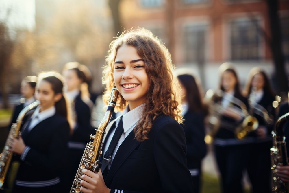 School musician portrait adult. AI generated Image by rawpixel.