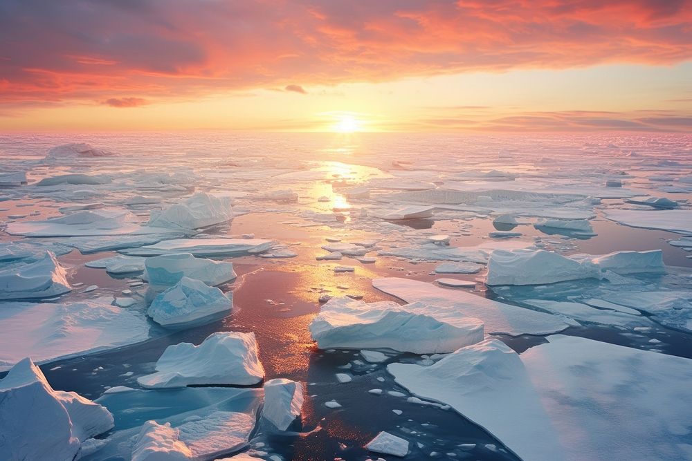 Ice outdoors horizon nature. 