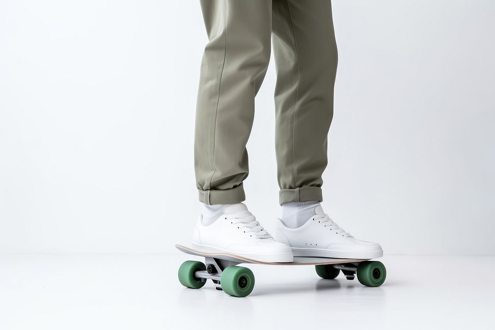 Sneaker shoes holding Skateboard skateboard footwear sneaker. AI generated Image by rawpixel.