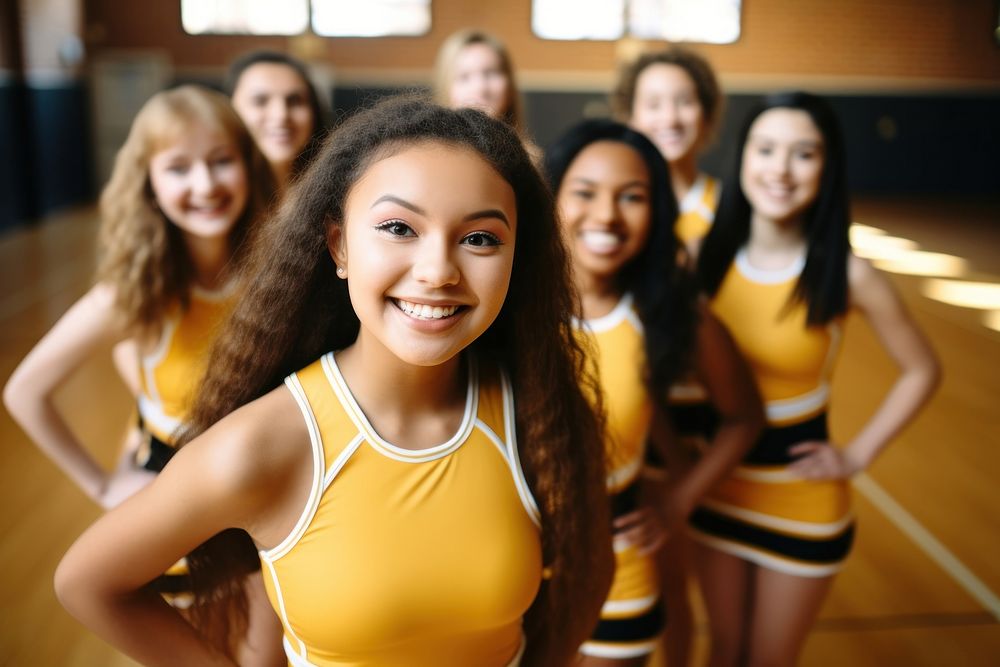 School cheerleading smile adult. AI generated Image by rawpixel.