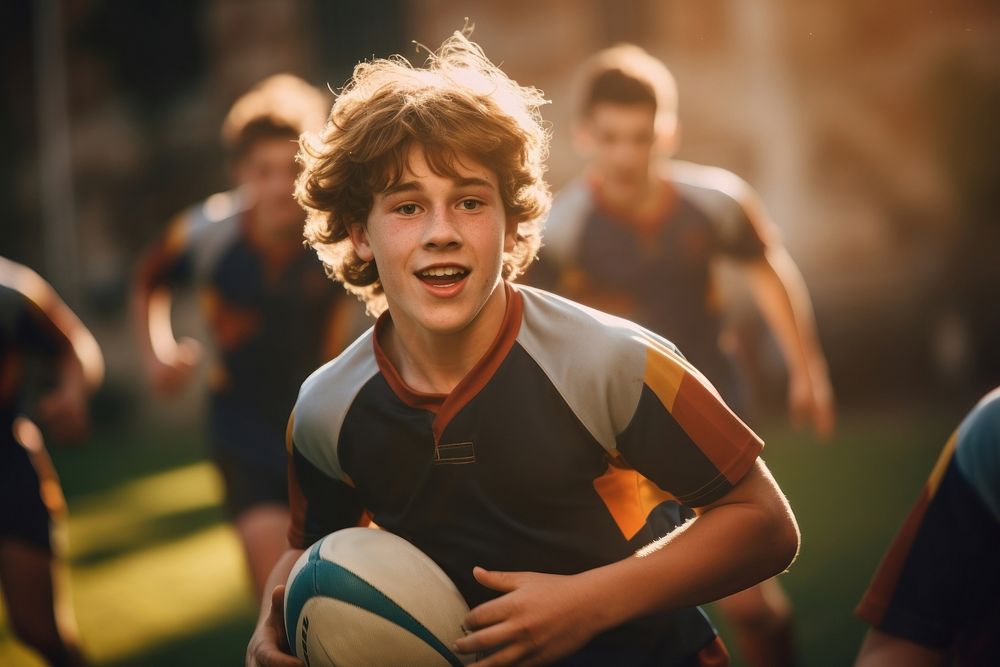 School rugby football sports. AI generated Image by rawpixel.