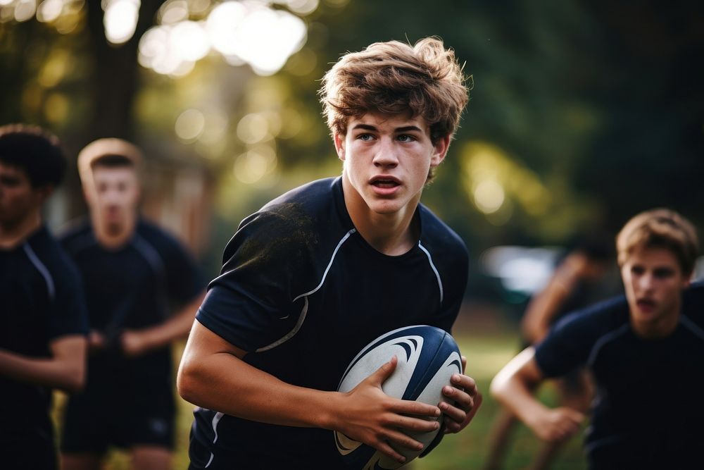 School rugby sports adult. AI generated Image by rawpixel.