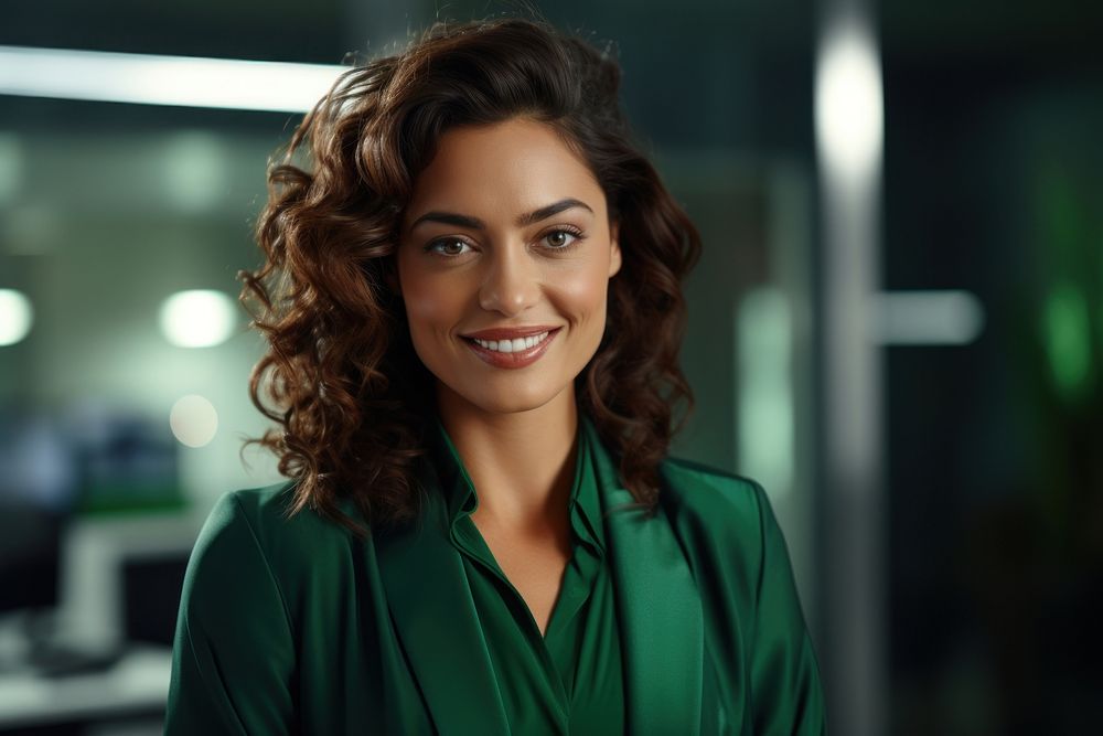 Woman smiling adult smile green. AI generated Image by rawpixel.