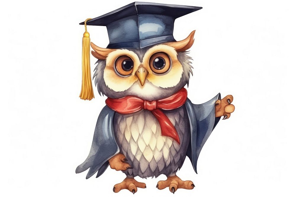 Clever owl graduation representation intelligence. AI generated Image by rawpixel.