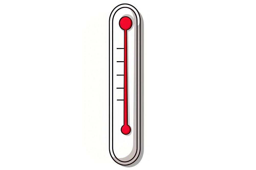Thermometer thermometer white background temperature. AI generated Image by rawpixel.