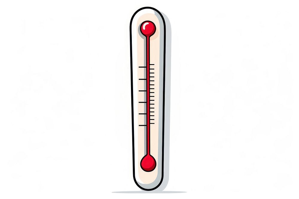Thermometer thermometer white background temperature. AI generated Image by rawpixel.