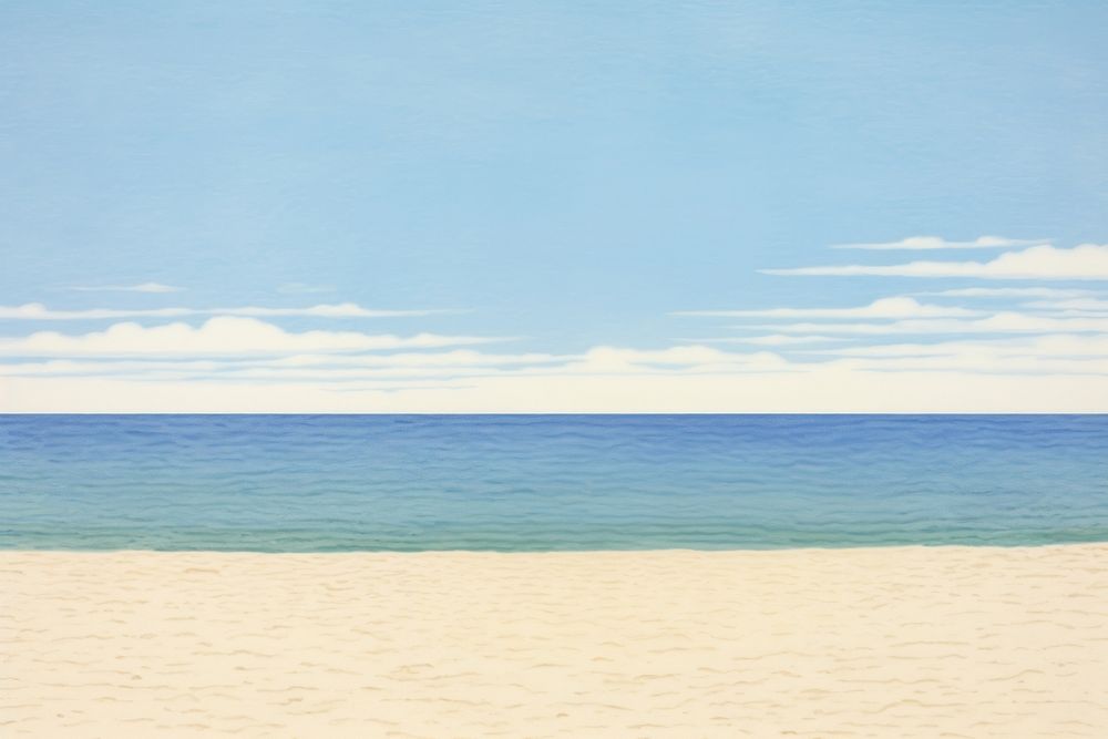 Beach outdoors horizon nature. AI generated Image by rawpixel.