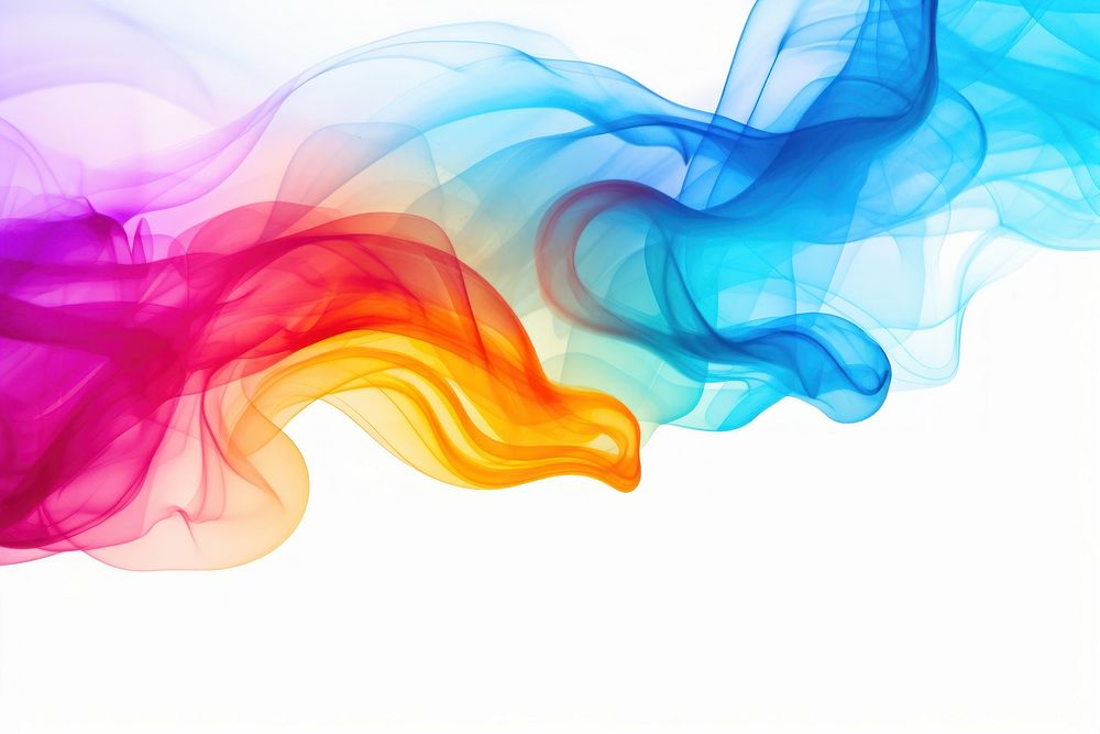 Colourful smoke backgrounds pattern white background. AI generated Image by rawpixel.