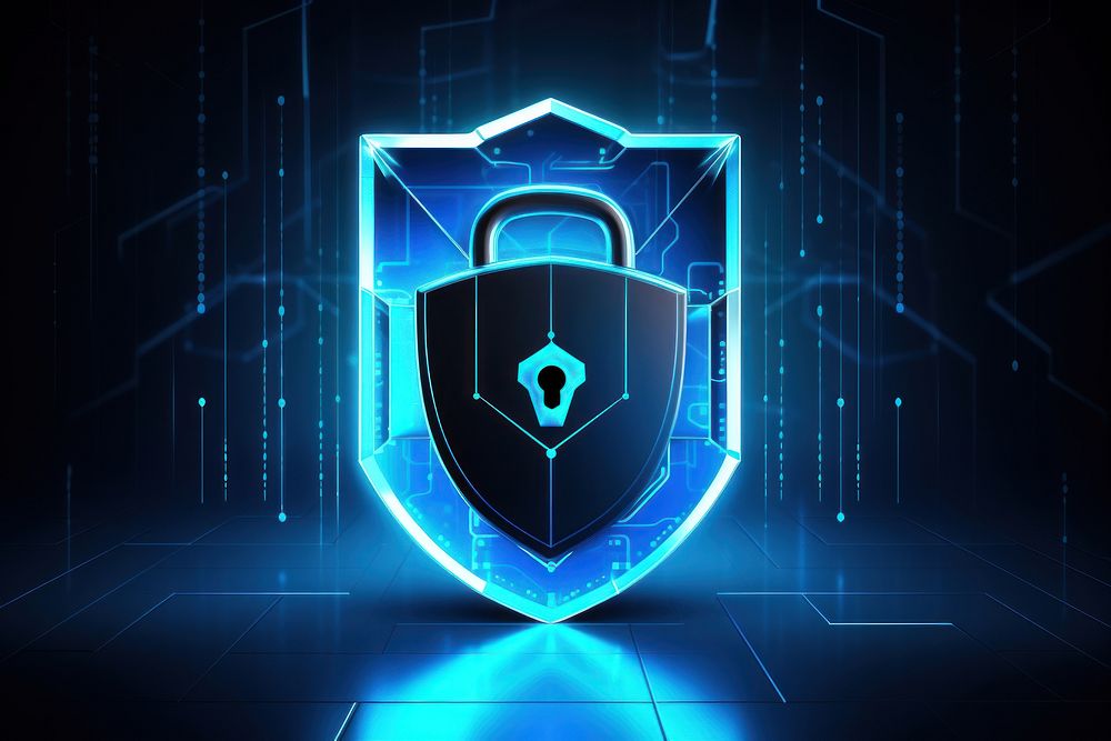 Security protection blue cyberspace. AI generated Image by rawpixel.