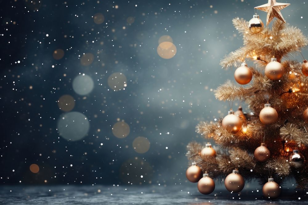 Christmas backgrounds outdoors night. AI generated Image by rawpixel.