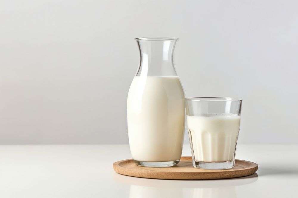 Glass milk dairy drink. AI generated Image by rawpixel.