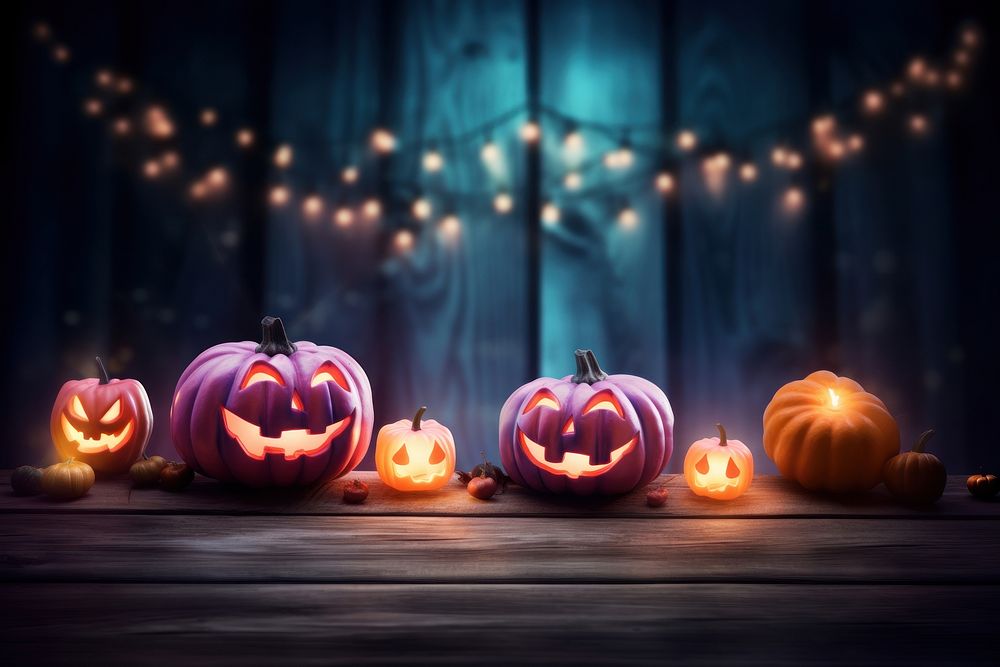 Halloween glowing lantern candle. AI generated Image by rawpixel.