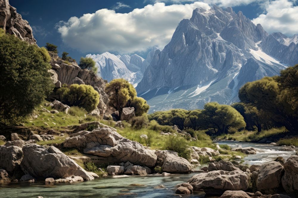 Mount olympus wilderness landscape mountain. AI generated Image by rawpixel.