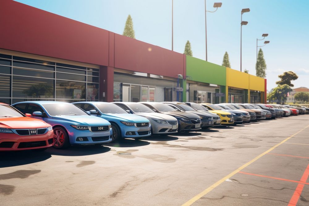 Used cars sales outdoors vehicle parking. AI generated Image by rawpixel.