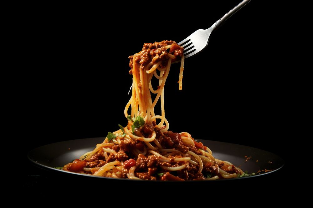 Pasta spaghetti noodle spoon. AI generated Image by rawpixel.
