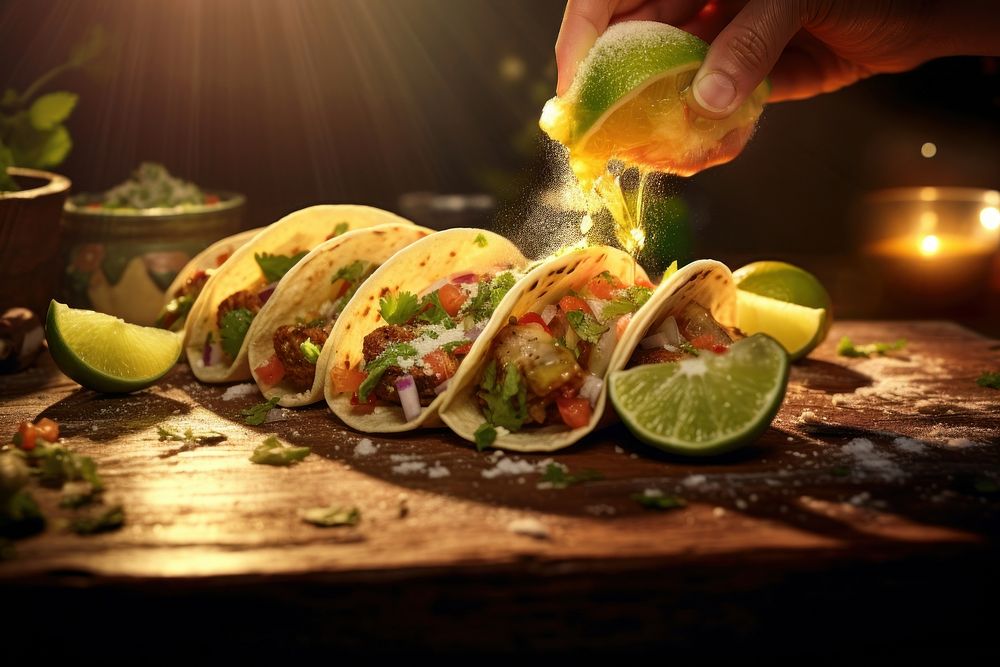 Lemon food taco sprinkling. AI generated Image by rawpixel.