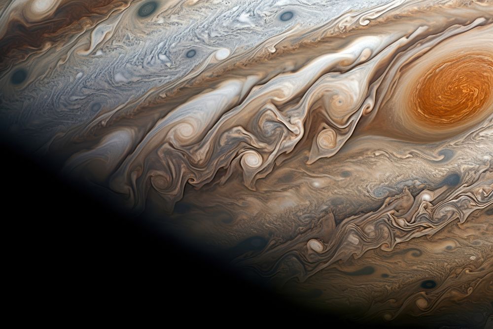 Jupiter space astronomy pattern. AI generated Image by rawpixel.