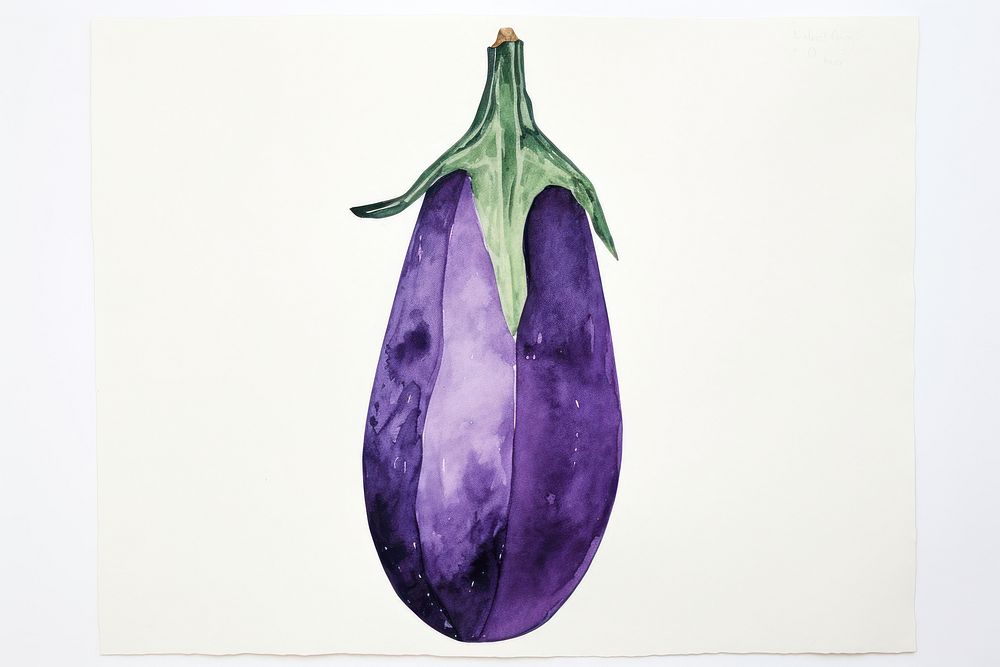 A brinjal vegetable eggplant purple. AI generated Image by rawpixel.