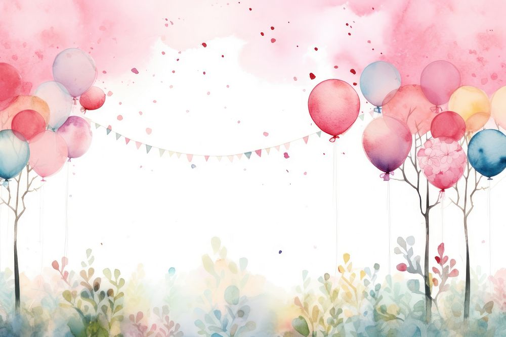 Garden party birthday backgrounds balloon celebration. 