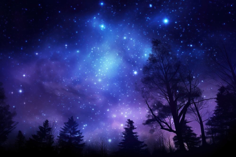 Night sky glows night landscape outdoors. AI generated Image by rawpixel.