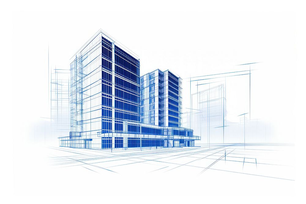 Building architecture blueprint diagram. AI generated Image by rawpixel.