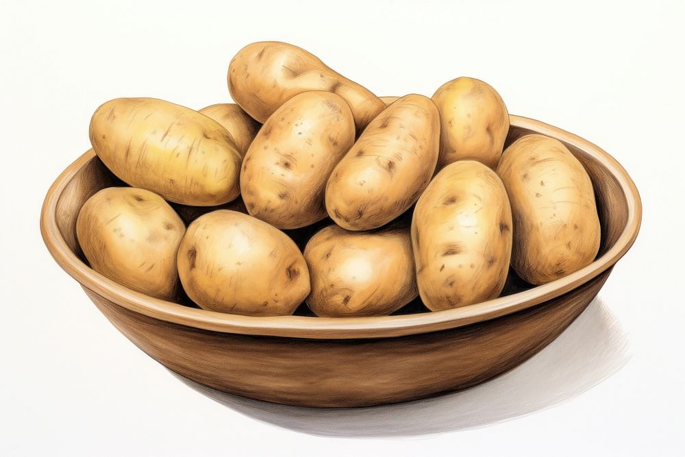 A potatoes busket vegetable plant food. AI generated Image by rawpixel.
