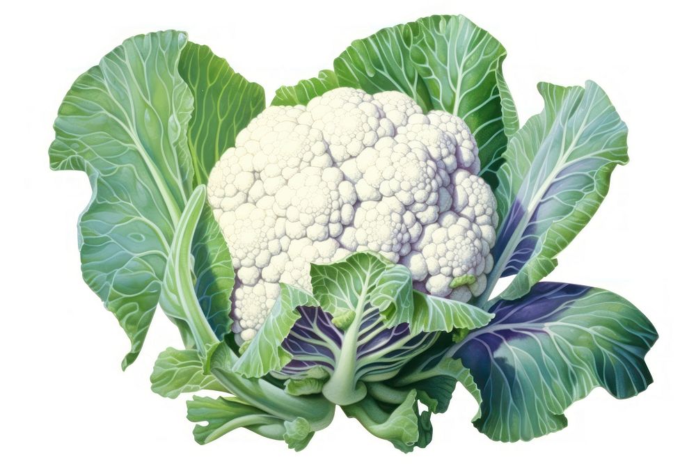 Cauliflower farm cauliflower vegetable plant. AI generated Image by rawpixel.