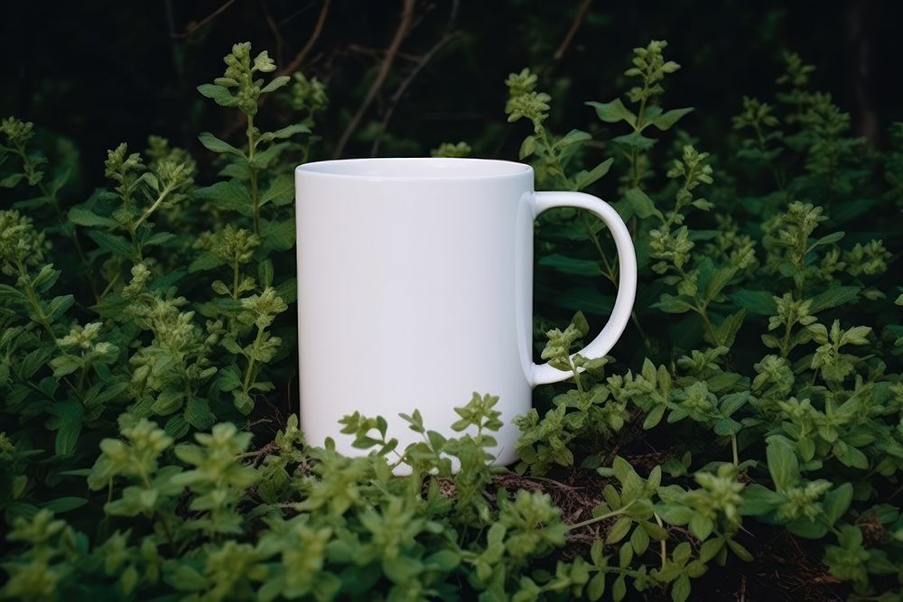 White mug coffee cup tableware. 