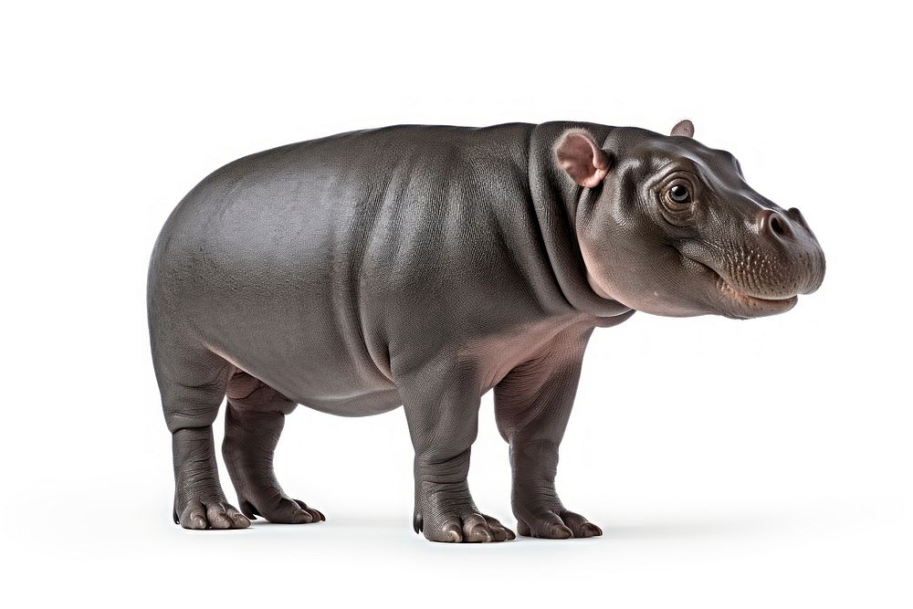 Hippo wildlife animal mammal. AI generated Image by rawpixel.