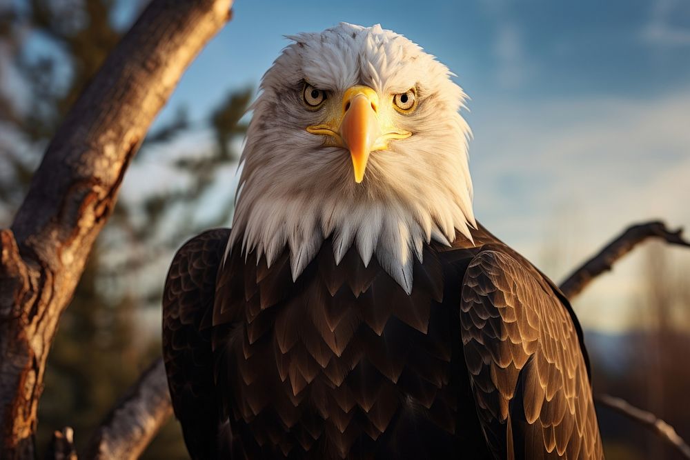 Eagle portrait animal bird. AI generated Image by rawpixel.