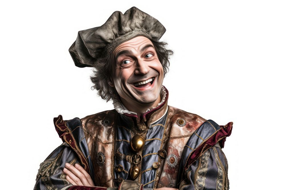 Court jester portrait photography costume. AI generated Image by rawpixel.