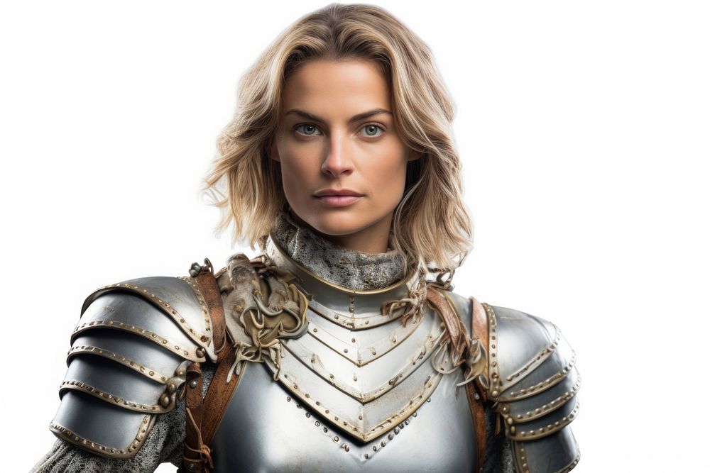 Noblewoman portrait medieval armor. AI generated Image by rawpixel.