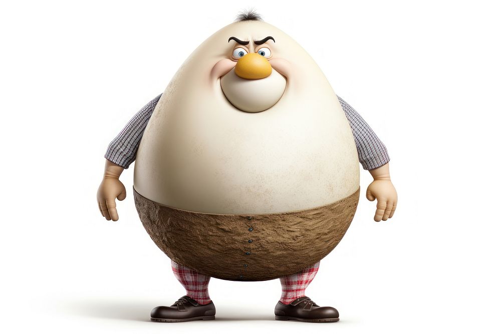 King humpty dumpty cartoon produce eggcup. AI generated Image by rawpixel.