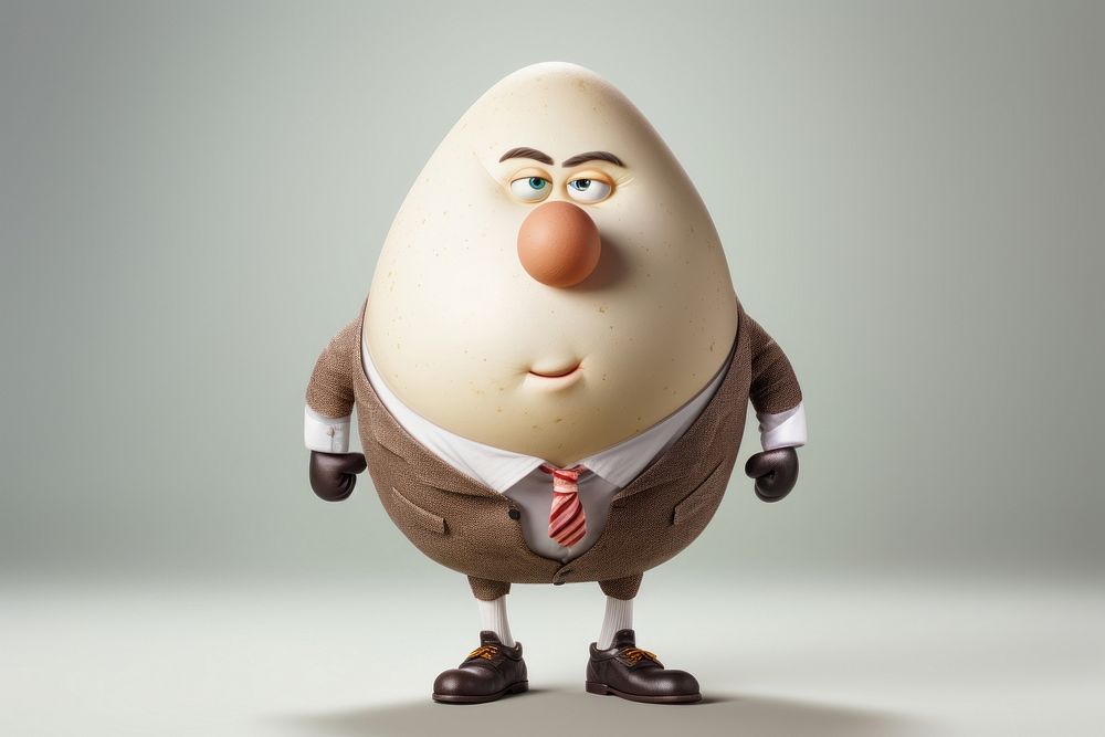 Humpty dumpty figurine egg anthropomorphic. AI generated Image by rawpixel.