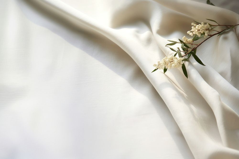 Linen fabric wedding flower plant. AI generated Image by rawpixel.