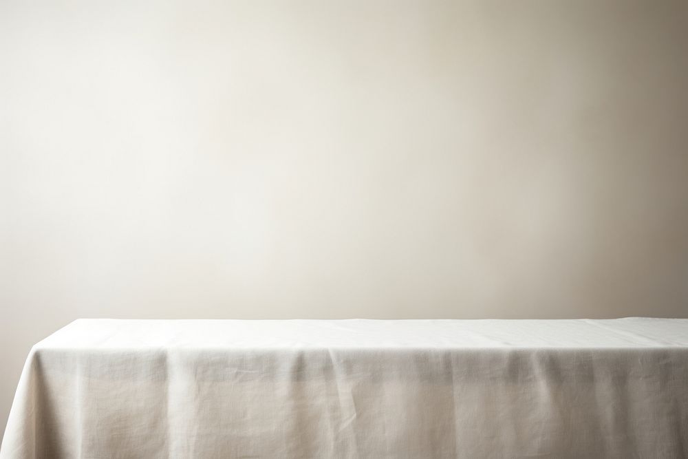 Linen table cloth tablecloth furniture white. AI generated Image by rawpixel.