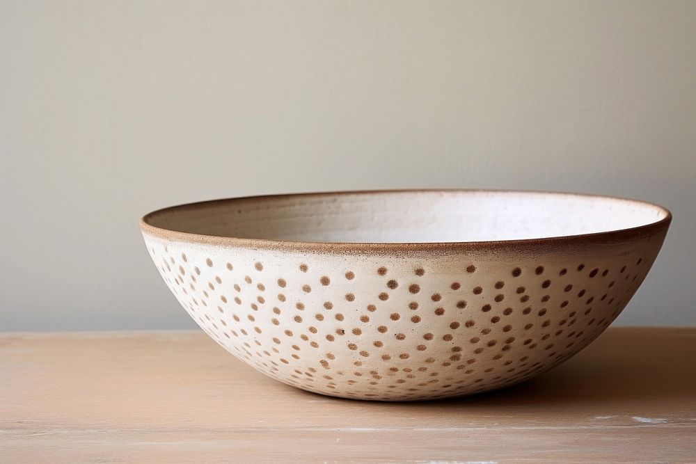 Ceramic bowl organic Swedish design porcelain. AI generated Image by rawpixel.