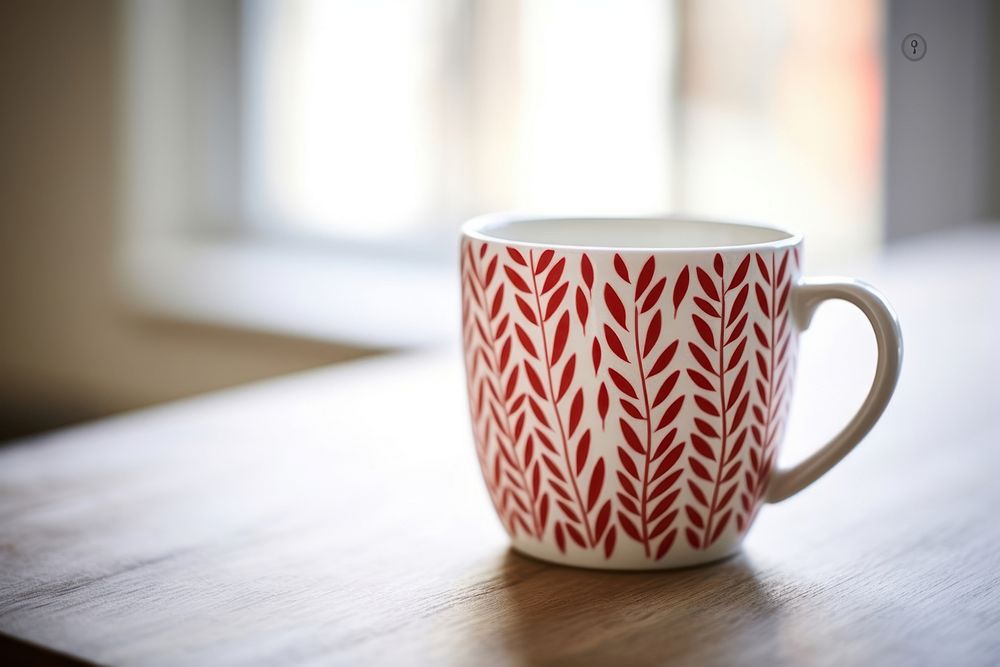 Mug Christmas tableware pattern.