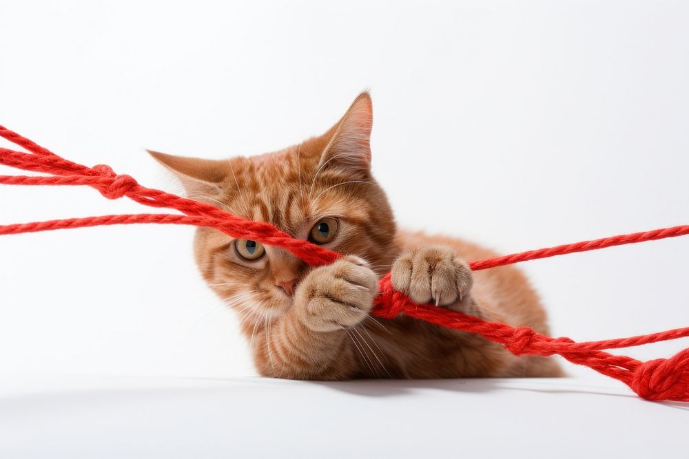 Cats cradle mammal animal kitten. AI generated Image by rawpixel.