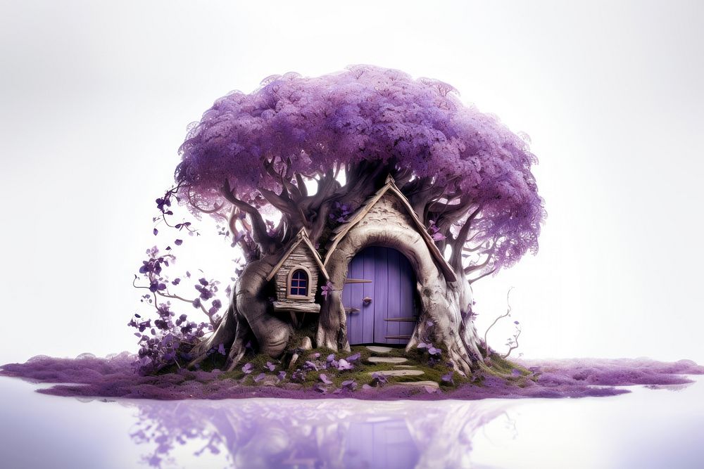 Purple architecture lavender building. AI generated Image by rawpixel.