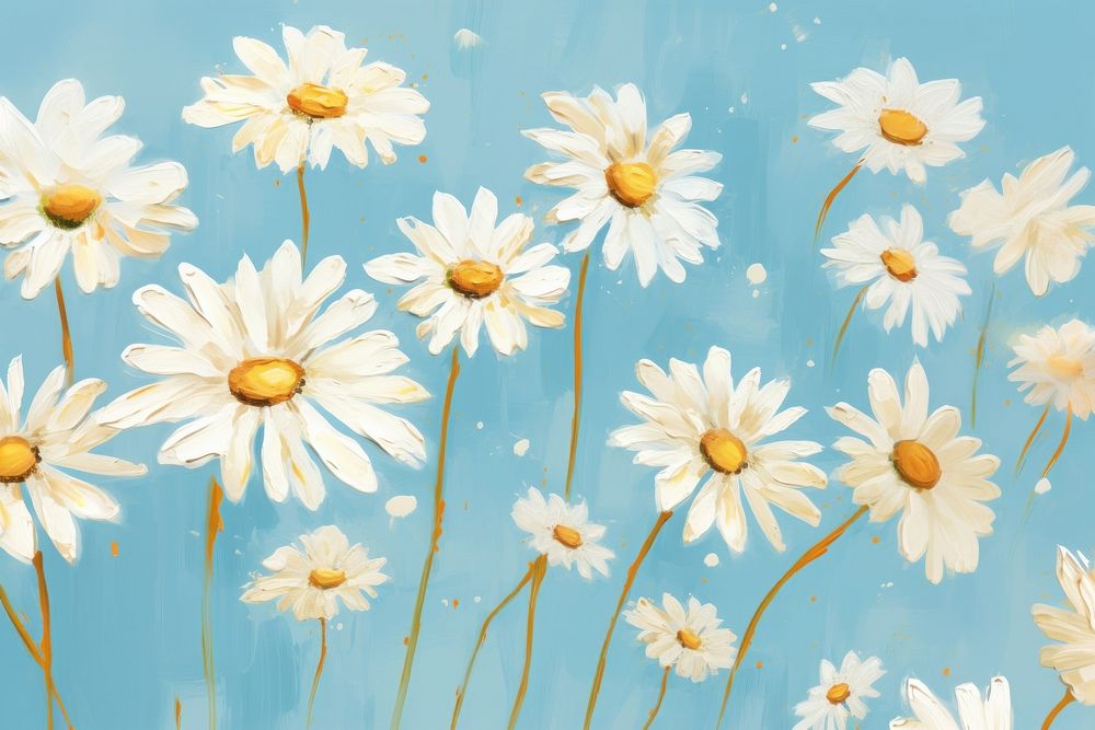 Cute daisy outdoors pattern flower. 