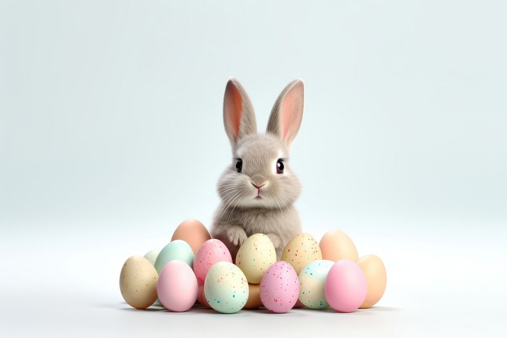 Easter bunny animal mammal cute. AI generated Image by rawpixel.