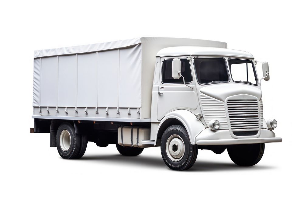 Camion vehicle truck white background. AI generated Image by rawpixel.