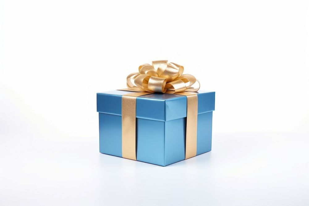 Gift box blue. AI generated Image by rawpixel.