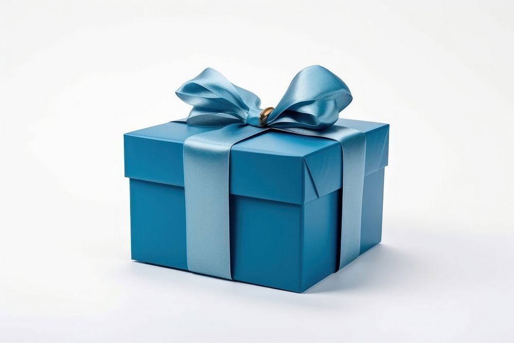 Gift box blue. AI generated Image by rawpixel.