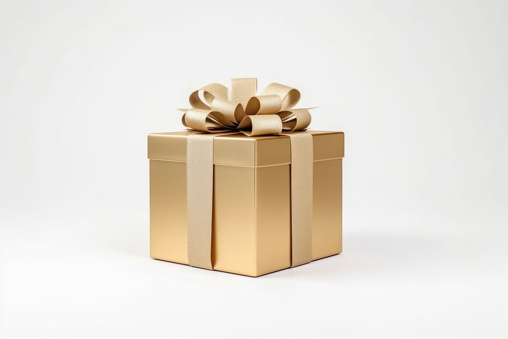 Gift gold box. AI generated Image by rawpixel.