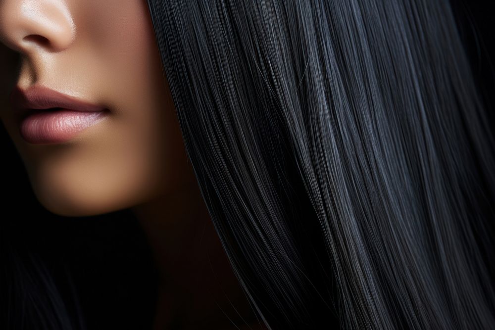 Keratin treated hair adult black skin. AI generated Image by rawpixel.