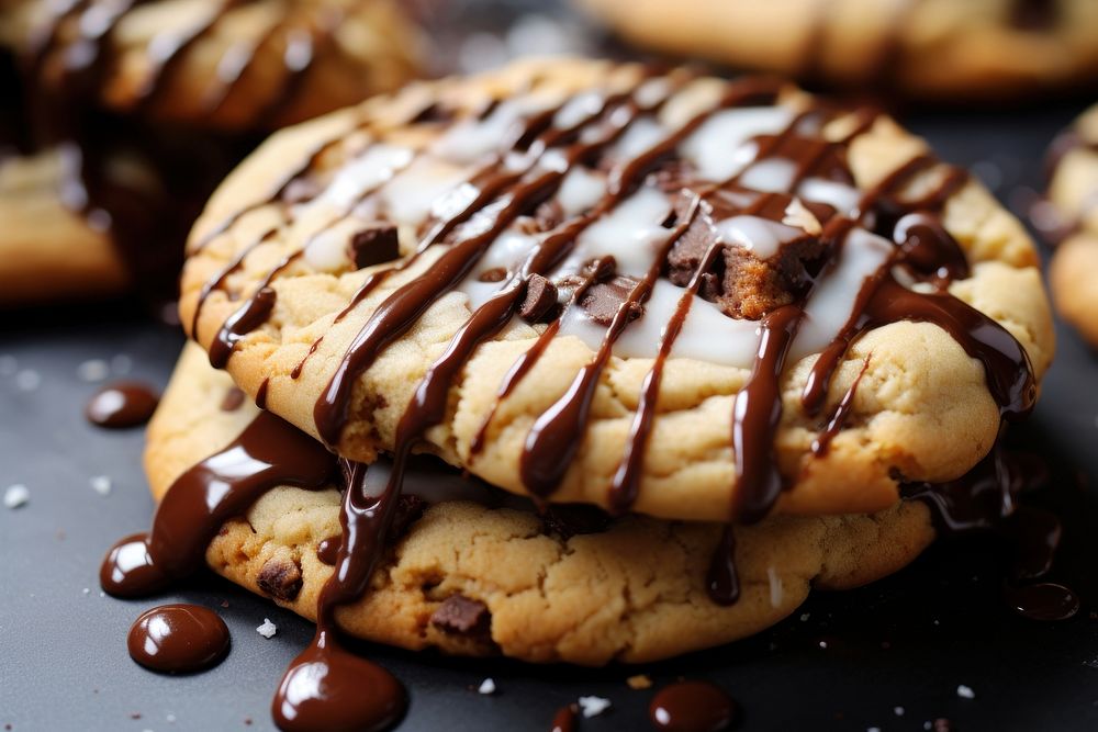 Chocolate chip cookies dessert biscuit food. AI generated Image by rawpixel.