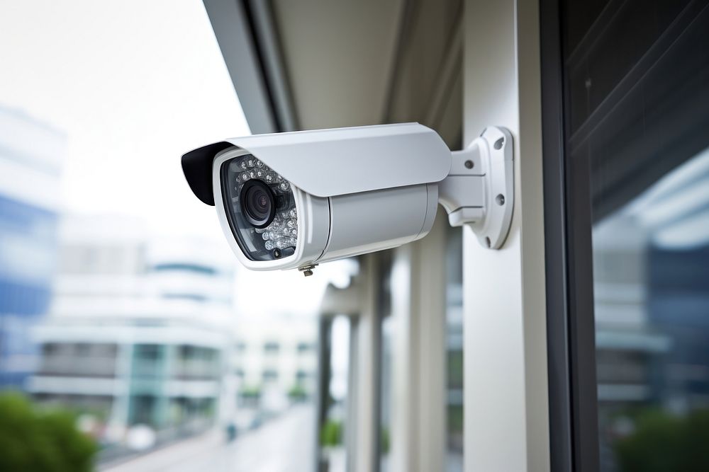 Security technology surveillance CCTV camera. AI generated Image by rawpixel.